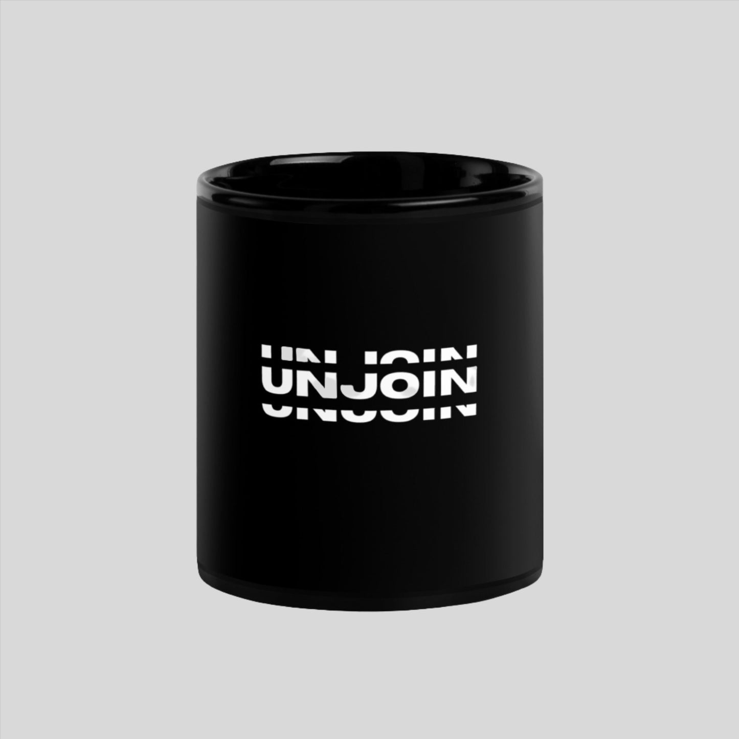 Unjoin Series Black Glossy Mug