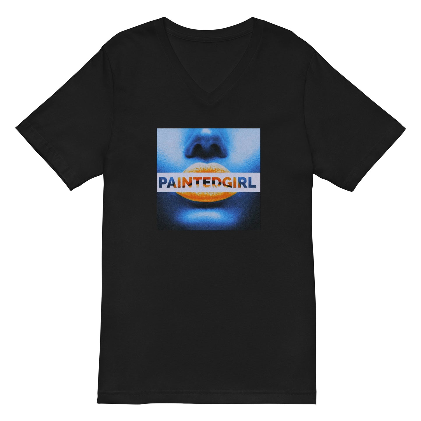 Painted Girl Short Sleeve V-Neck T-Shirt - Unisex