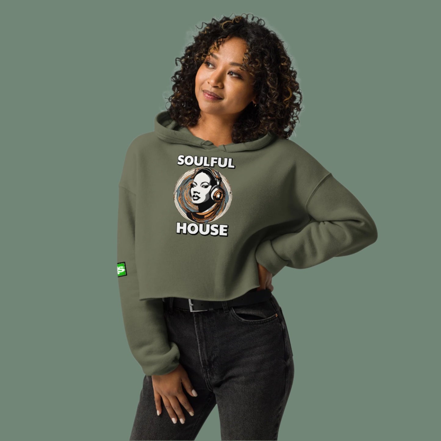 Soulful House Crop Hoodie