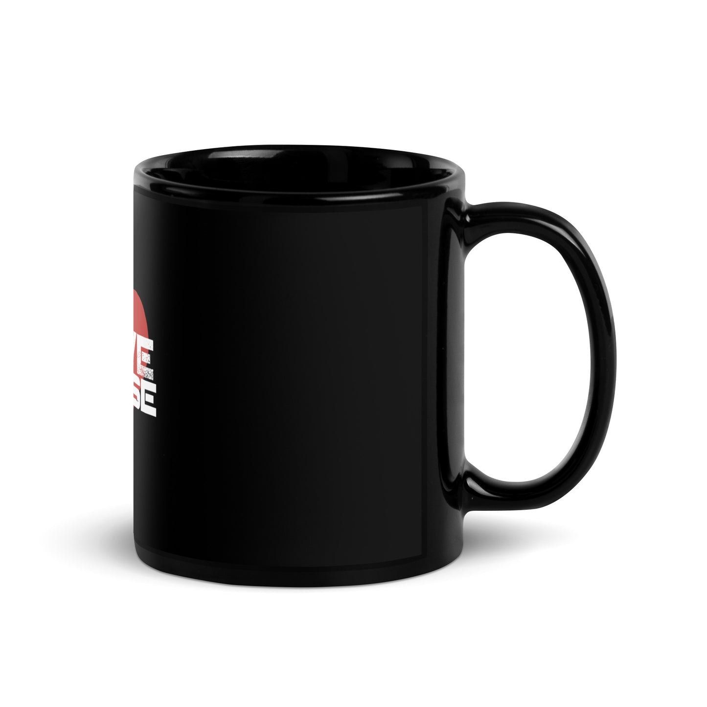 LoveHouse Black Glossy Mug