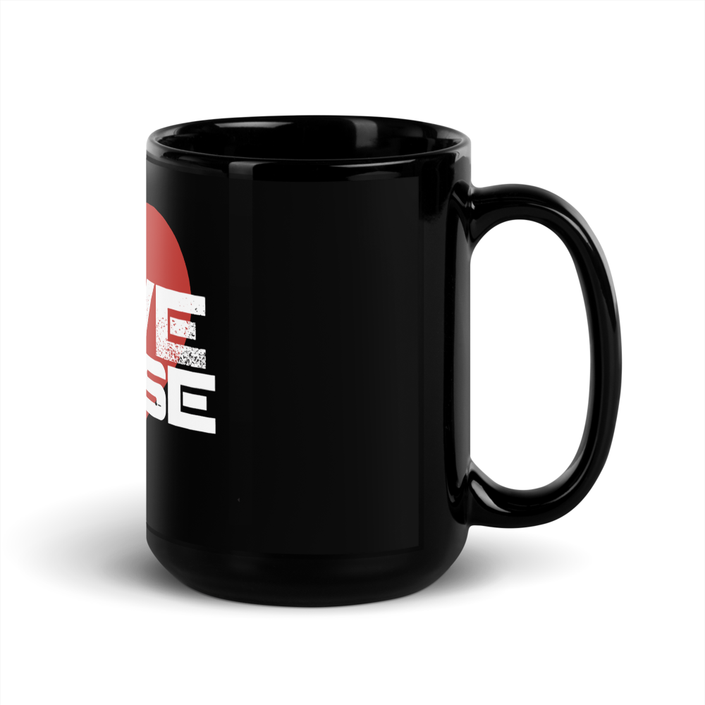 LoveHouse Black Glossy Mug