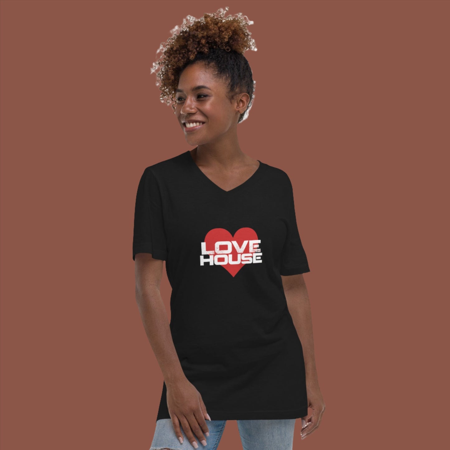 LoveHouse Short Sleeve Classic V-Neck T-Shirt - Unisex