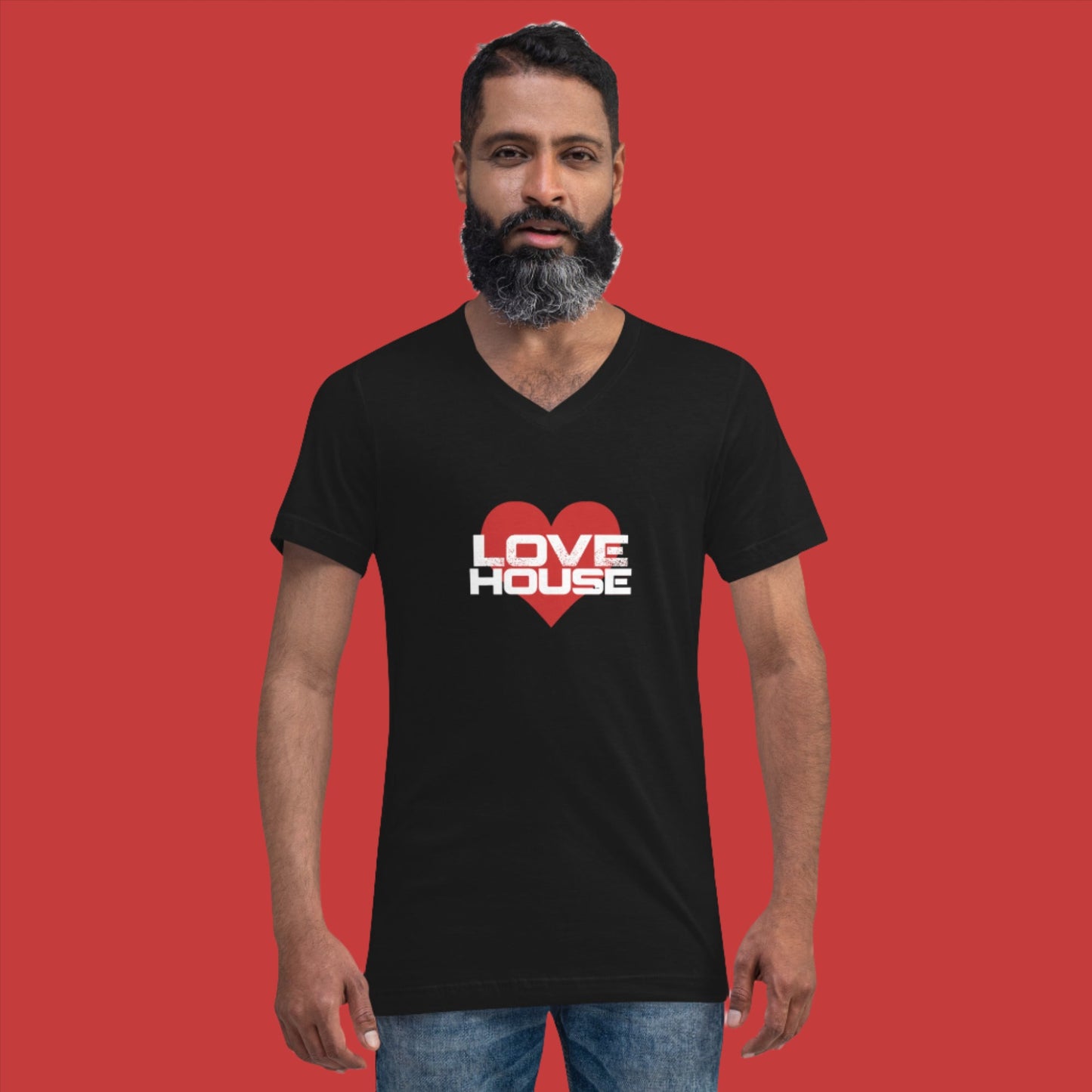 LoveHouse Short Sleeve Classic V-Neck T-Shirt - Unisex