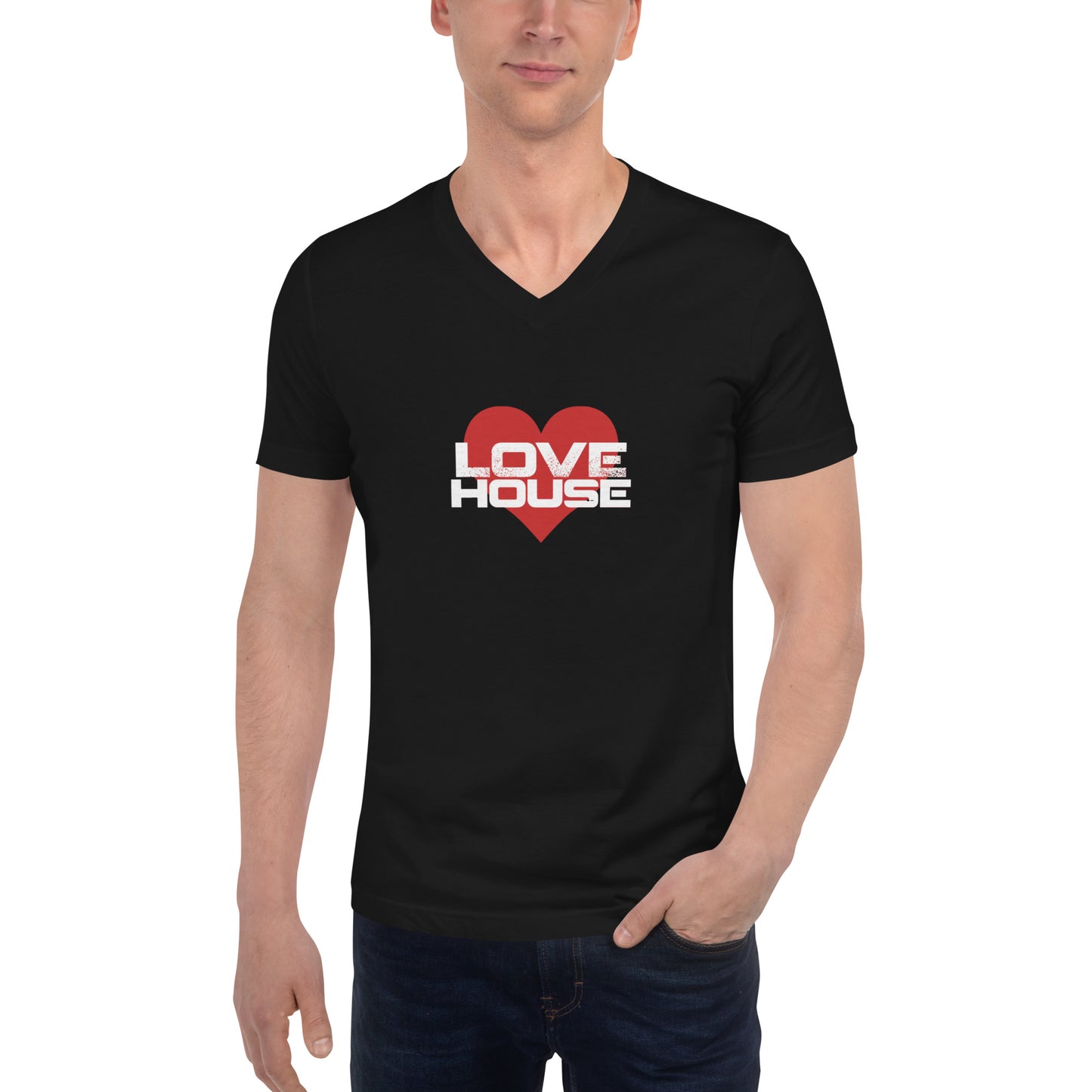 LoveHouse Short Sleeve Classic V-Neck T-Shirt - Unisex