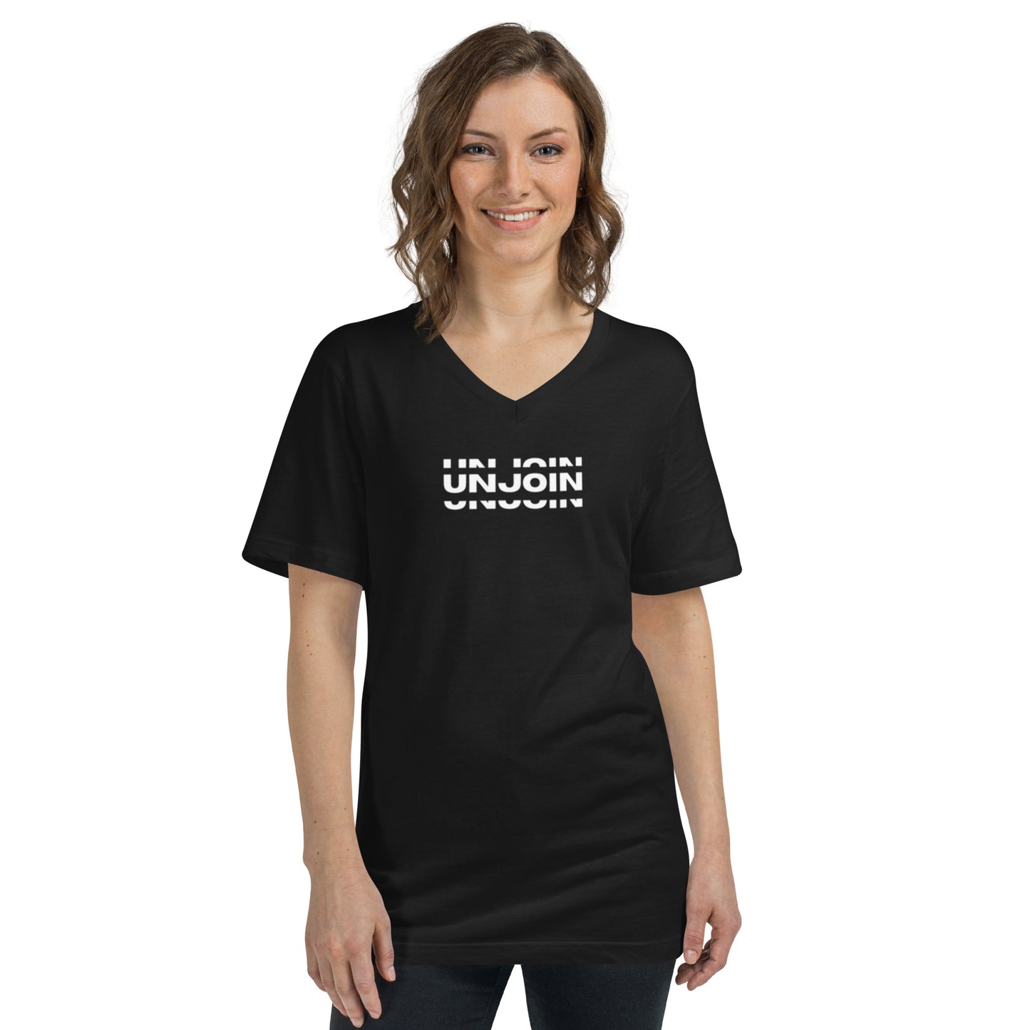 Unjoin Series Short Sleeve V-Neck T-Shirt - Unisex