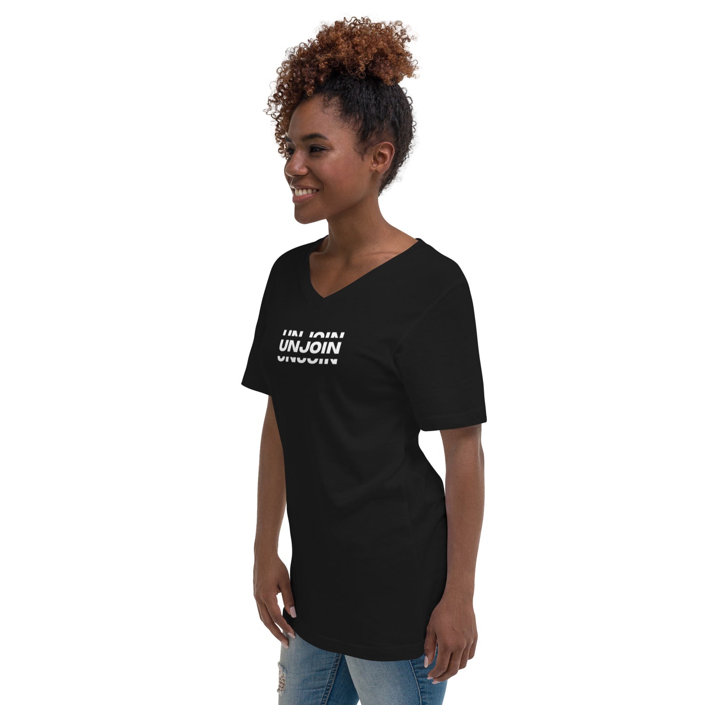 Unjoin Series Short Sleeve V-Neck T-Shirt - Unisex