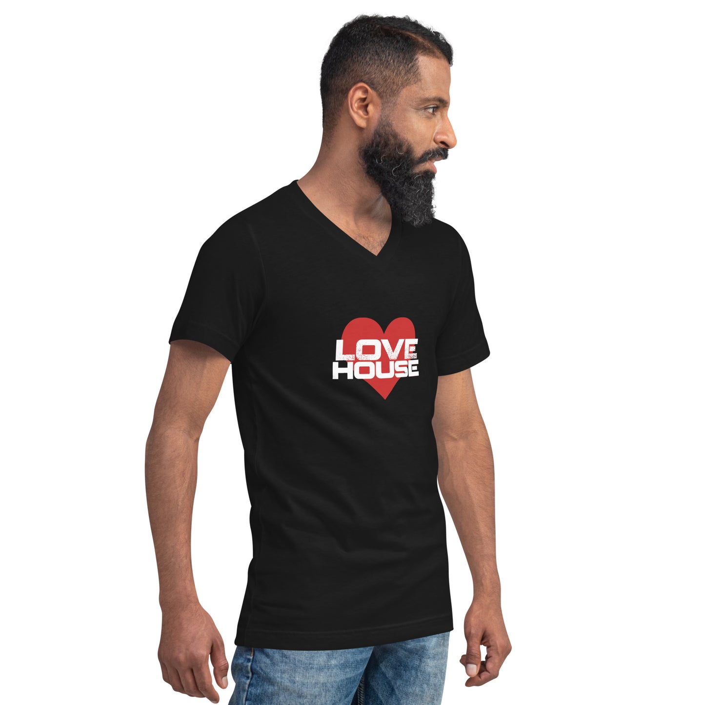 LoveHouse Short Sleeve Classic V-Neck T-Shirt - Unisex