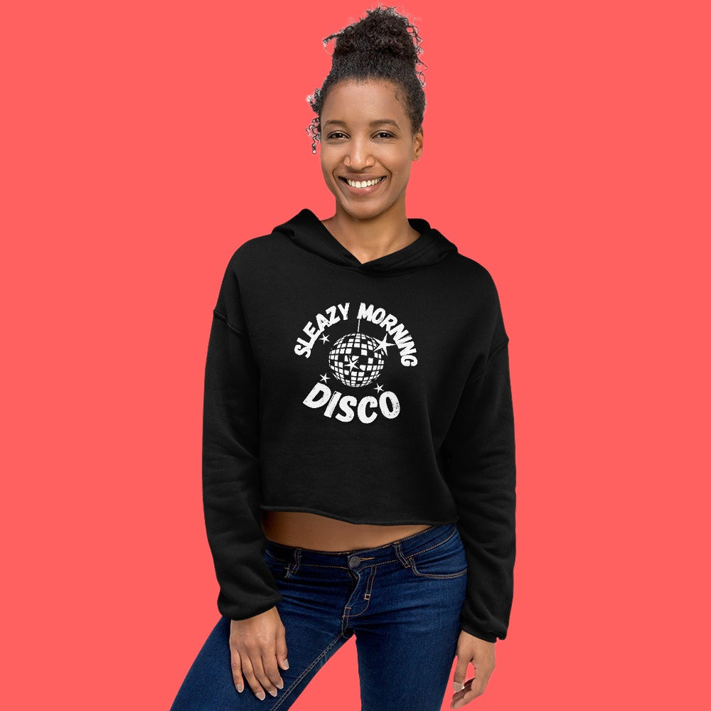 Sleazy Morning Disco Crop Hoodie - Women's