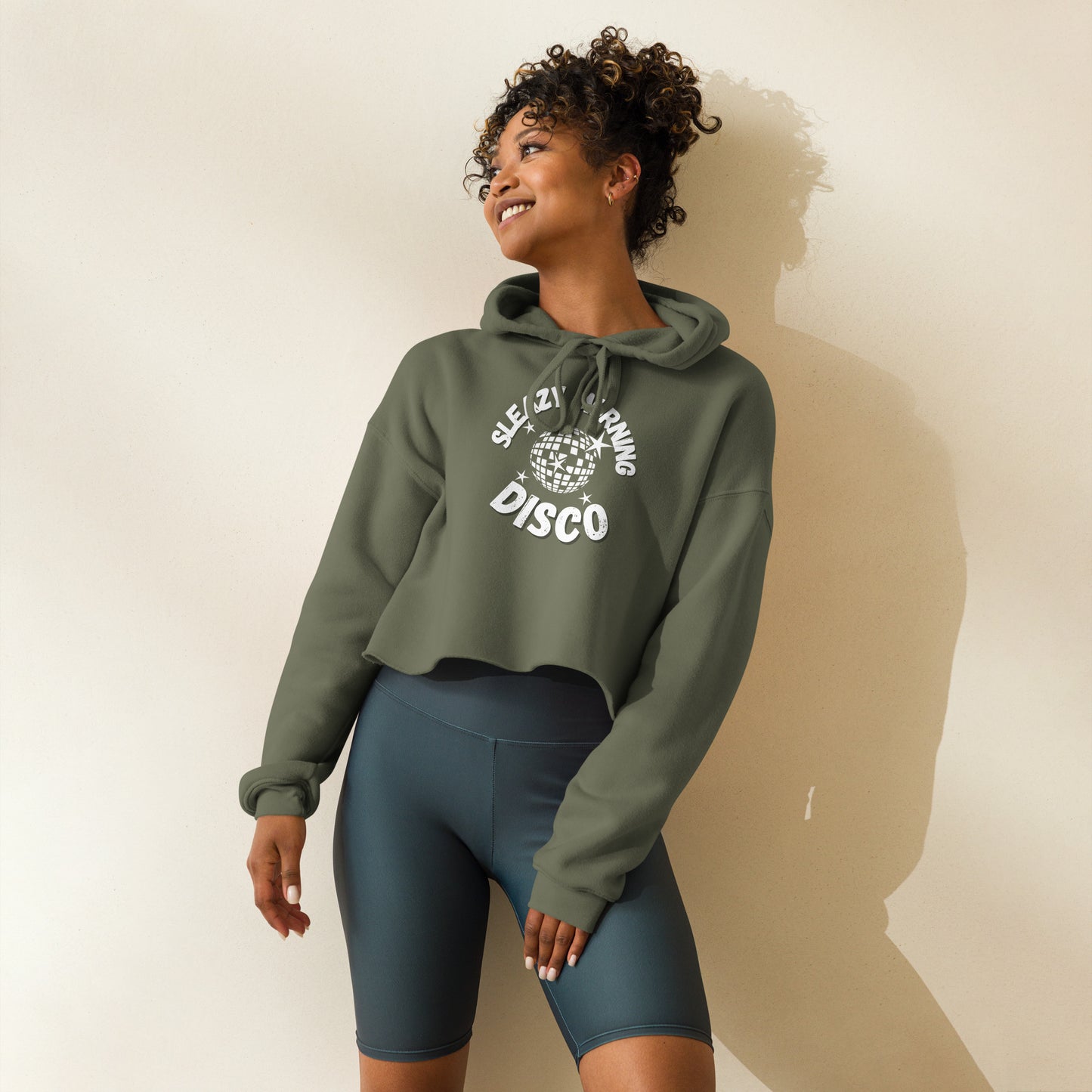 Sleazy Morning Disco Crop Hoodie - Women's