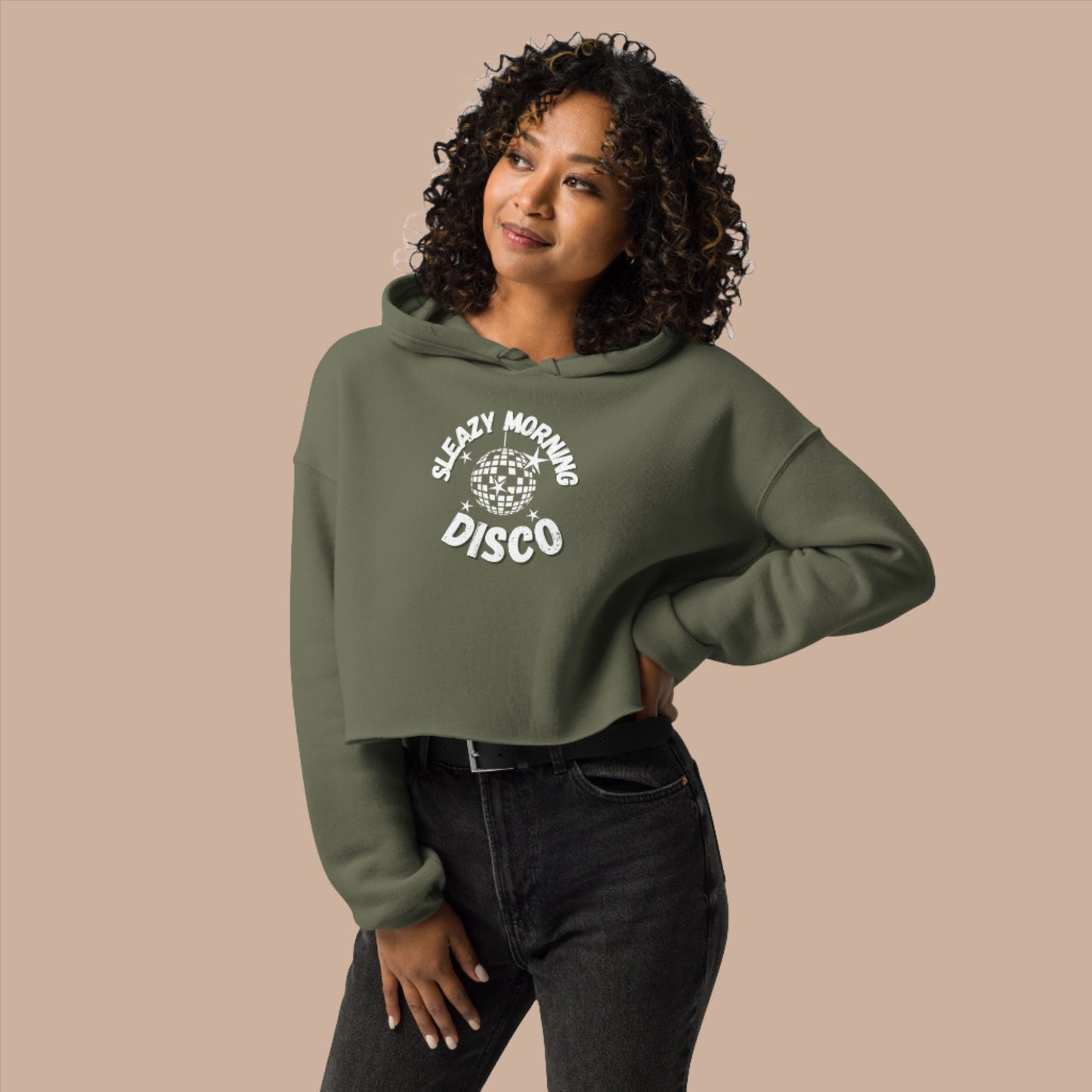 Sleazy Morning Disco Crop Hoodie - Women's