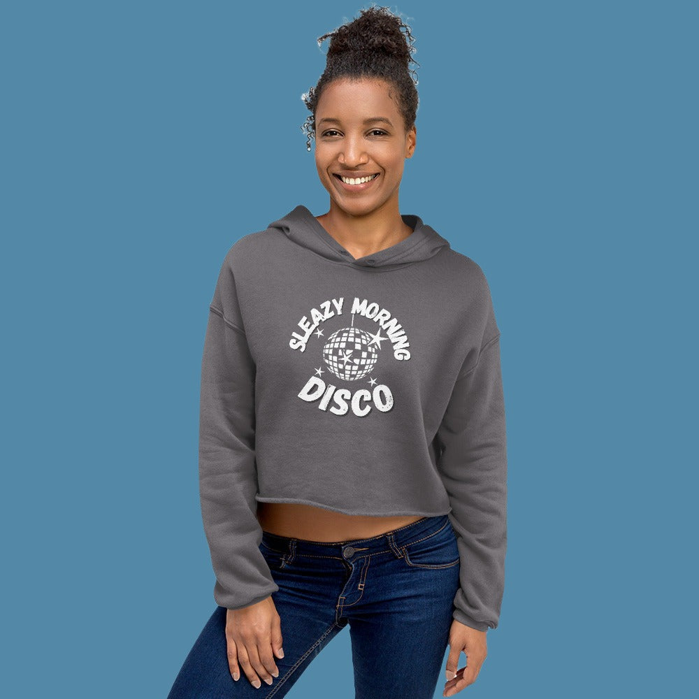 Sleazy Morning Disco Crop Hoodie - Women's