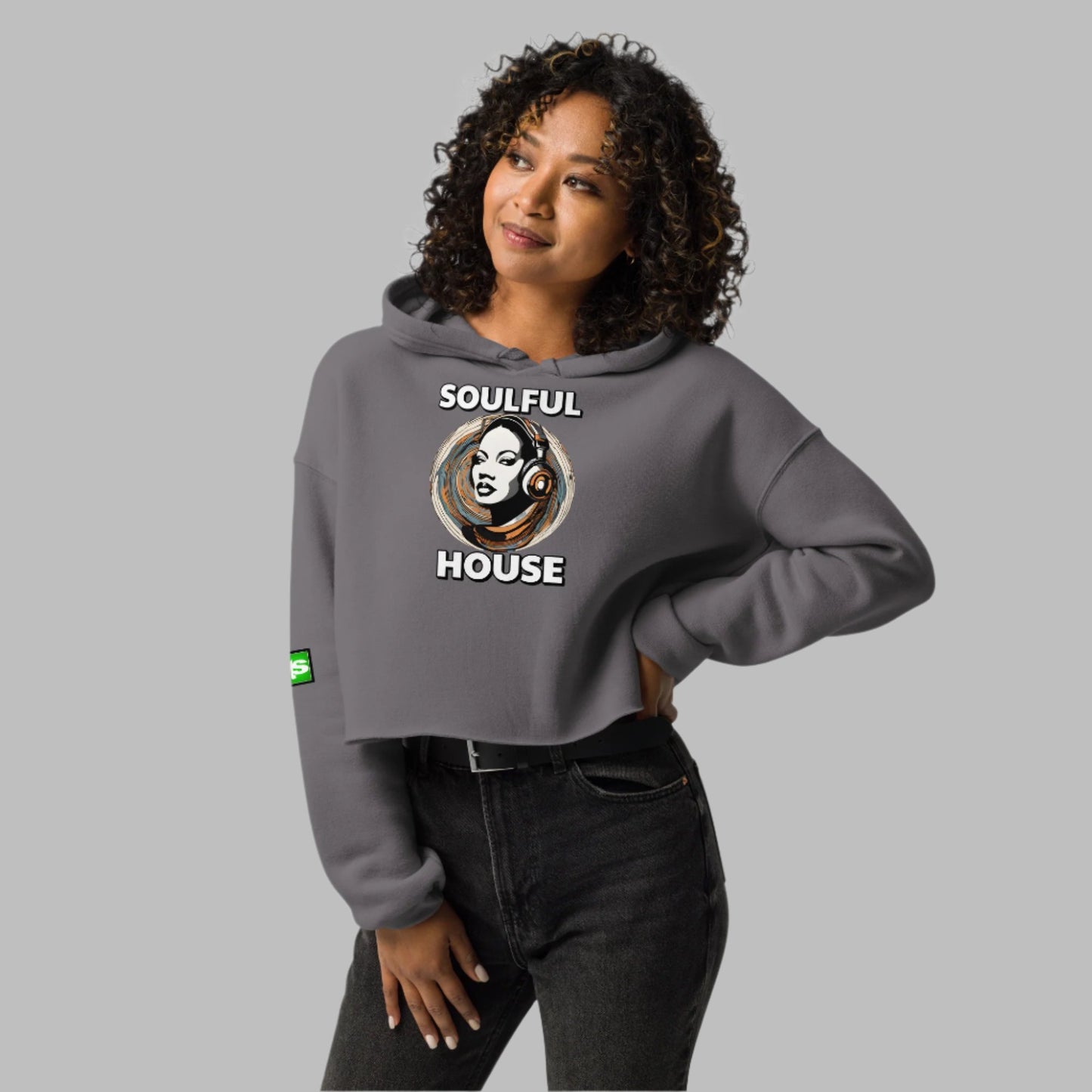 Soulful House Crop Hoodie